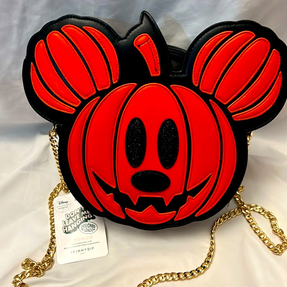 Disney skinny-dip London LE Designer pumpkin bag NWT